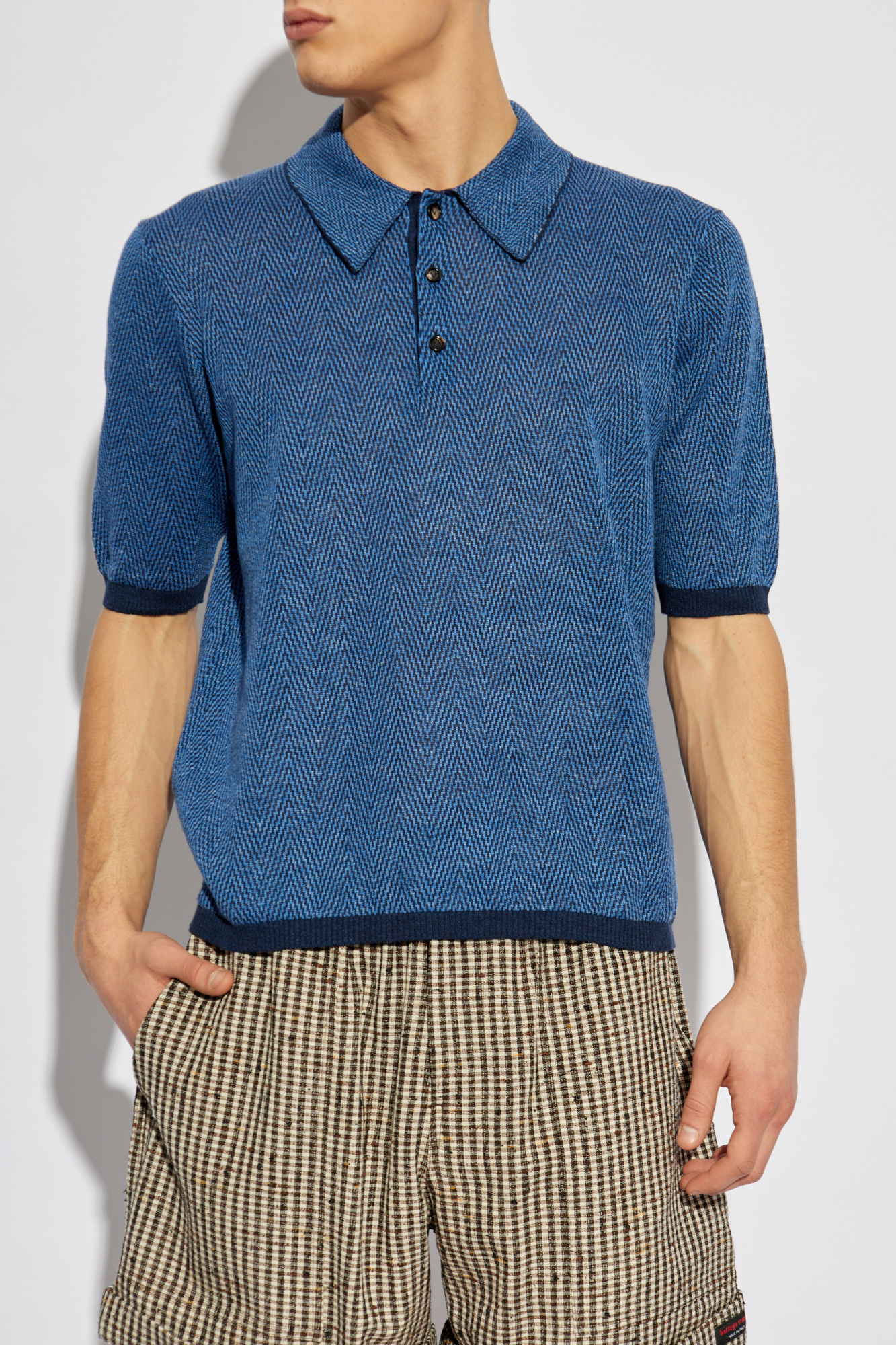 BOTTEGA VENETA 水色　ポロシャツ　ボッテガ　44 BOTTEGA VENETA 水色 ポロシャツ ボッテガ 44 - メルカリ